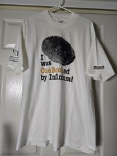 Vintage 90s Microsoft Windows Infinium Fingerprint Graphic T Shirt Size XL