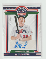 2022 Panini USA Stars & Stripes-Riley Stanford Autograph /349-Tampa Bay Rays