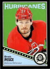 2019-20 O-Pee-Chee Retro Black Border Brett Pesce 056/100 Carolina Hurricanes