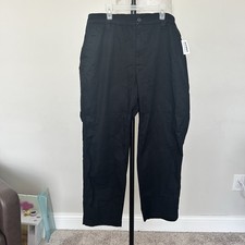 Old Navy NWT Women  s High-Waisted Chino Straight Pants Size L Black
