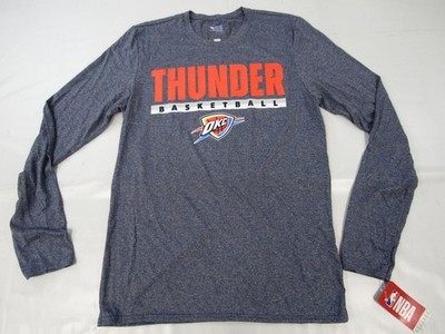 New OKC Oklahoma City Thunder Mens Size S Small Heathered Blue Long Sleeve Shirt