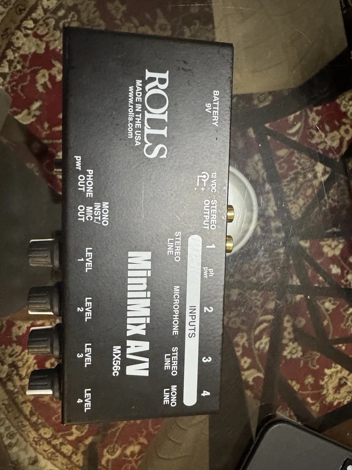 Rolls MX56c MiniMix A/V Audio Mixer - Image 2 of 2