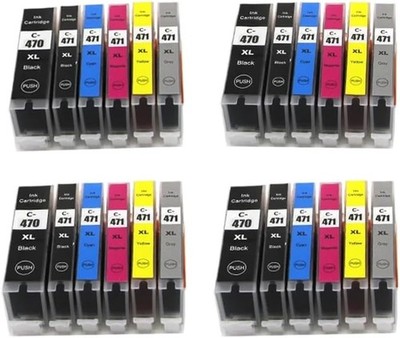 24pcs 4sets Ink Cartridges Compatible with MG7740 TS8040 TS9040 Printers PGI 4