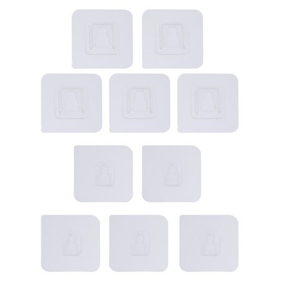 40Pcs Ultra Thin No Trace Wall Hangers Adhesive Buckle for Home Storage