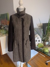 Mantel Kurzmantel statt Jacke Übergang Braun Wasch Leder Wolle Heine  Samt