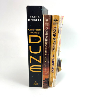 Frank Herbert Book Lot 3 Dune Messiah Chapterhouse Dune The Godmakers Sci-Fi 
