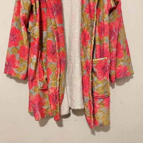 NATURAL LIFE Robe Size L Boho Floral Bohemian Cozy Soft Fuzzy Fleece - Picture 3 of 8