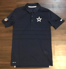 Dallas Cowboys team logo Nike Dri-Fit collared golf polo shirt Adult S