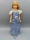 Skipper blue & white floral Dress Best Buy #9123 vtg Mattel 70s one shoe NO DOLL