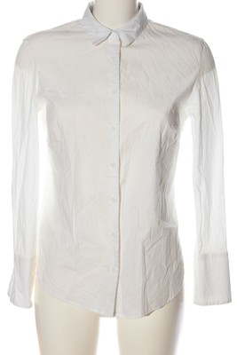 MANGO BASICS Langarmhemd Damen Hemd Gr. DE 36 weiß Business-Look