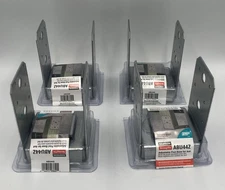 (X4) Simpson Strong-Tie ABU44Z ABU ZMAX Galvanized Adjustable Standoff  Base 4X4