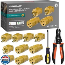CUBEFELLER® Electrical Replacement Plug and Connector Set, Extens