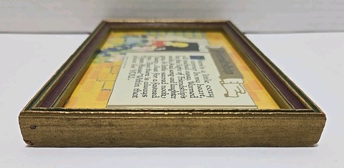 Buzza Motto Friendship 1925 Framed Art Litho 6.5 x 4.5" - Picture 9 of 12