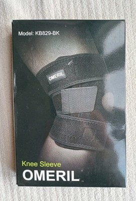 OMERIL Kniestulpe Fitness verstellbare Unterstützung Kompressionsstulpe Laufen schwarz