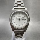 Seiko Watch Women 25mm White Dial Silver Tone Daydate 7N83-0081 New Battery