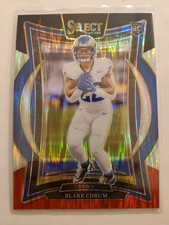 Blake Corum 2024 Select Prizm Concourse Black And Red Shock Rookie Card #9