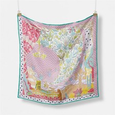 Dot Animal Print Square Scarf Women Silk Bandana Headband Hijab 53x53cm Scarves