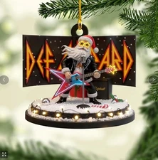 3D Effect Def Leppard Custom Shape 2-sided Acrylic Ornament Xmas Gift