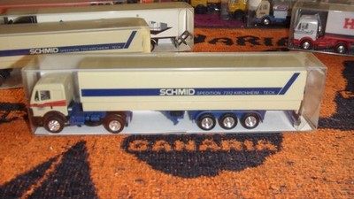 Werbemodell WDV/Herpa: MB SK, Schmid Spedition Kirchheim-Teck, Plane SZ