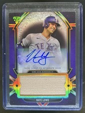 2024 Triple Threads Nate Lowe Auto Single Jumbo Relics Bat Amethyst #/75