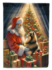 Drapeau maison finlandaise Spitz et Père Noël trésors de Caroline DAC4109CHF