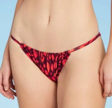 NEW Shade  Shore Women's Cheeky Bikini Bottom Animal Print Size Medium 8-10 