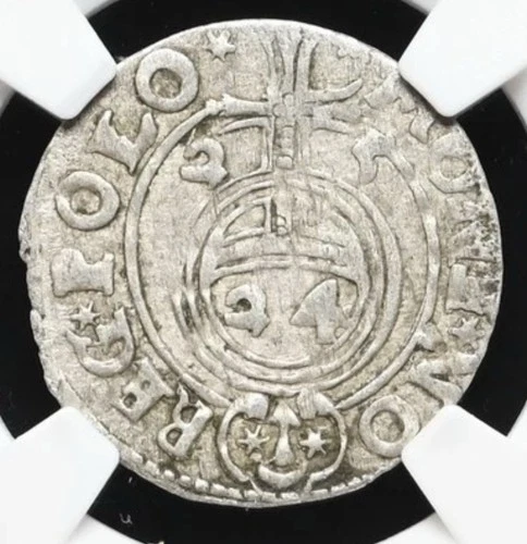 NGC XF40. POLAND 1625 King Sigismund III, Silver 3p 3 Polker Coin 1587-1632 AD