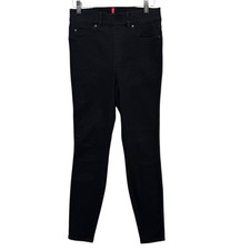 Spanx Ankle Skinny Jeans Women Black Stretch Denim Pull On Size S