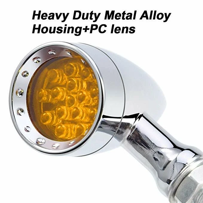 4x For-Harley Sportster XL 883 1000 1200 Motorcycle LED Turn Signal Lights Amber Foto 4 de 4