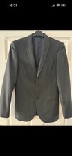 NEXT Men’s Black Slim Fit 2 Piece Suit 36R Regular Machine Washable