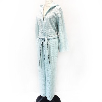 MARYSIA Resort Aqua Cotton Perforated Dress Robe Cardigan Tie Waist Hoodie XS