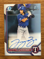 2022 Bowman Chrome JoJo Blackmon 1st RC Auto #CPA-JBN Autograph Texas Rangers