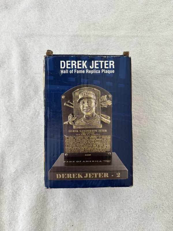 NY Yankees Derek Jeter Tribute Hall of Fame Night Plaque
