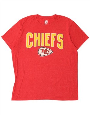 NFL Herren Kansas City Chiefs Grafik T-Shirt Oberteil XL rot Baumwolle BS10