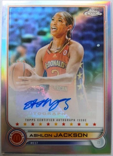 2022 Topps Ashlon Jackson chrome McDonald's All American Auto. Please Read Descr