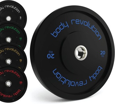 Body Revolution Olympic Bumper Plates schwarz 20 kg Paar