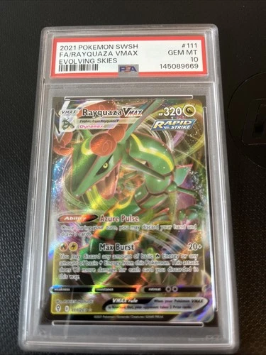 2021 Pokemon Sword & Shield Evolving Skies #111 Rayquaza Vmax PSA 10