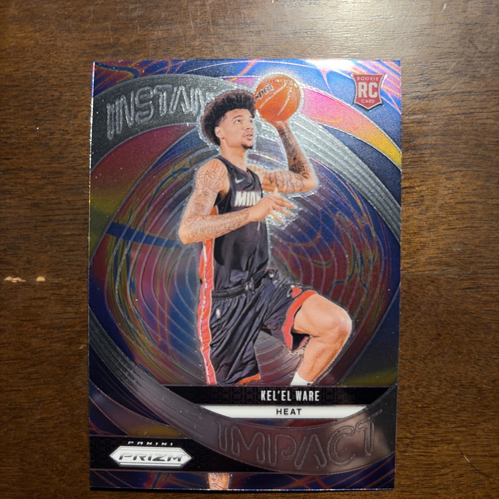 2024-25 Panini Prizm Kel'El Ware #16 Silver Prizm Instant Impact RC Miami Heat