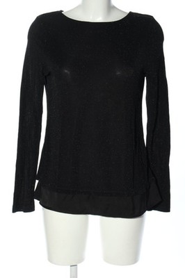 PROMOD Rundhalspullover Damen Pullover Gr. DE 38 schwarz Elegant