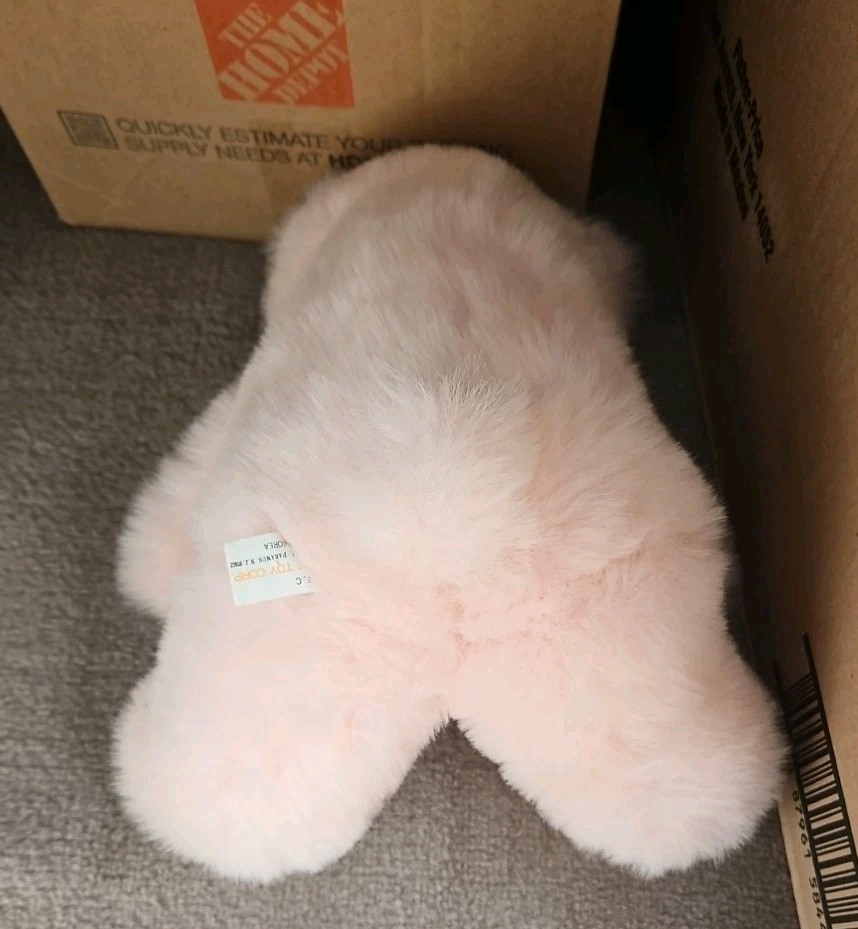 Vintage 1985 Prestige Toy Corp Plush Powder Pink Stuffed Teddy Bear 7 inch