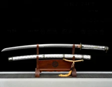Handmade Japanese Gunto Sword Type 98 Manganese Steel Blade Brass Fittings and L