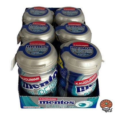 Mentos Pure Fresh Frost Kaugummi, Strong Euca Menthol, Zuckerfrei, 6x 70g à 35