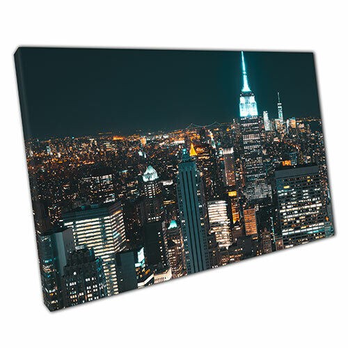 Impresión sobre lienzo horizonte de Nueva York listo para colgar lienzo arte de pared impresión - Imagen 1 de 4