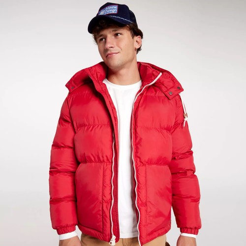Alpine Design Puffer Jacket Men XL Crimson 1962 Retro Removable Hood $128 NEW - Picture 2 of 11