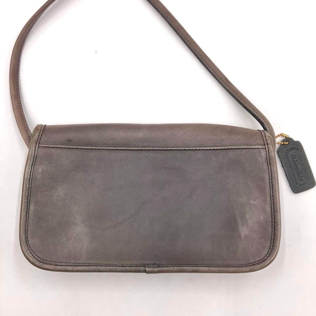 COACH OLD COACH Mini Shoulder Bag Turn Lock Vintage Grab Leather