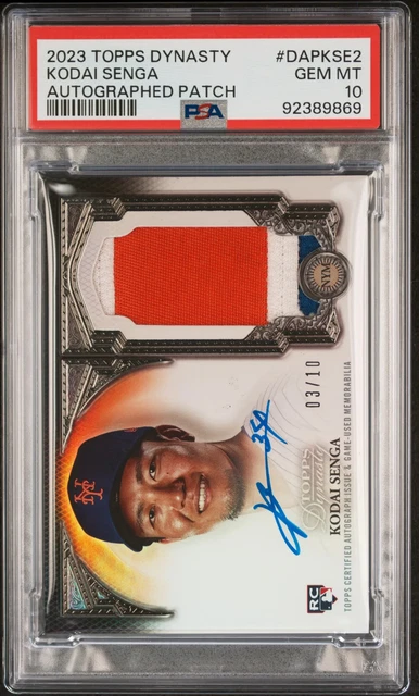 2023 Topps Dynasty Kodai Senga Rookie Patch Auto /10 PSA 10 POP 1