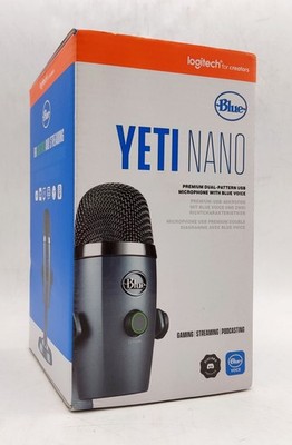 Logitech Blue Yeti Nano USB Mikrofon Gaming Streaming Podcasting - Grau