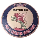 Vintage Esso Gasoline Sign - He-Man Action Figure Toys Porcelain Gas Sign