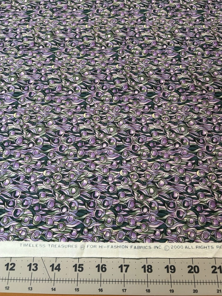 Tela de flores corazones púrpuras tesoros atemporales de colección por Illume C5123 Foto 3 de 4