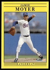 1991 Fleer Jamie Moyer Texas Rangers #294